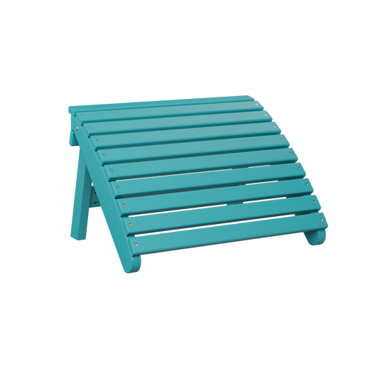 Folding Adirondack footstool - Aruba blue