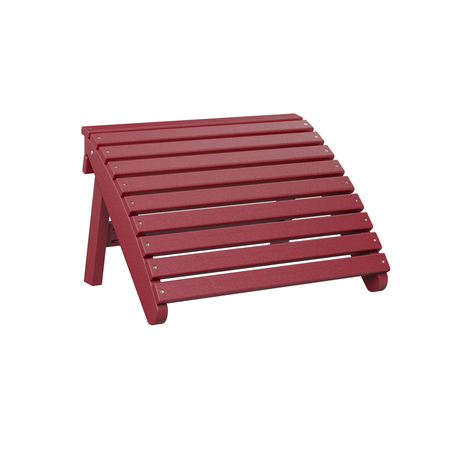 Folding Adirondack footstool - Scarlet red