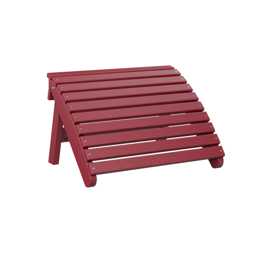 Folding Adirondack footstool - Scarlet red