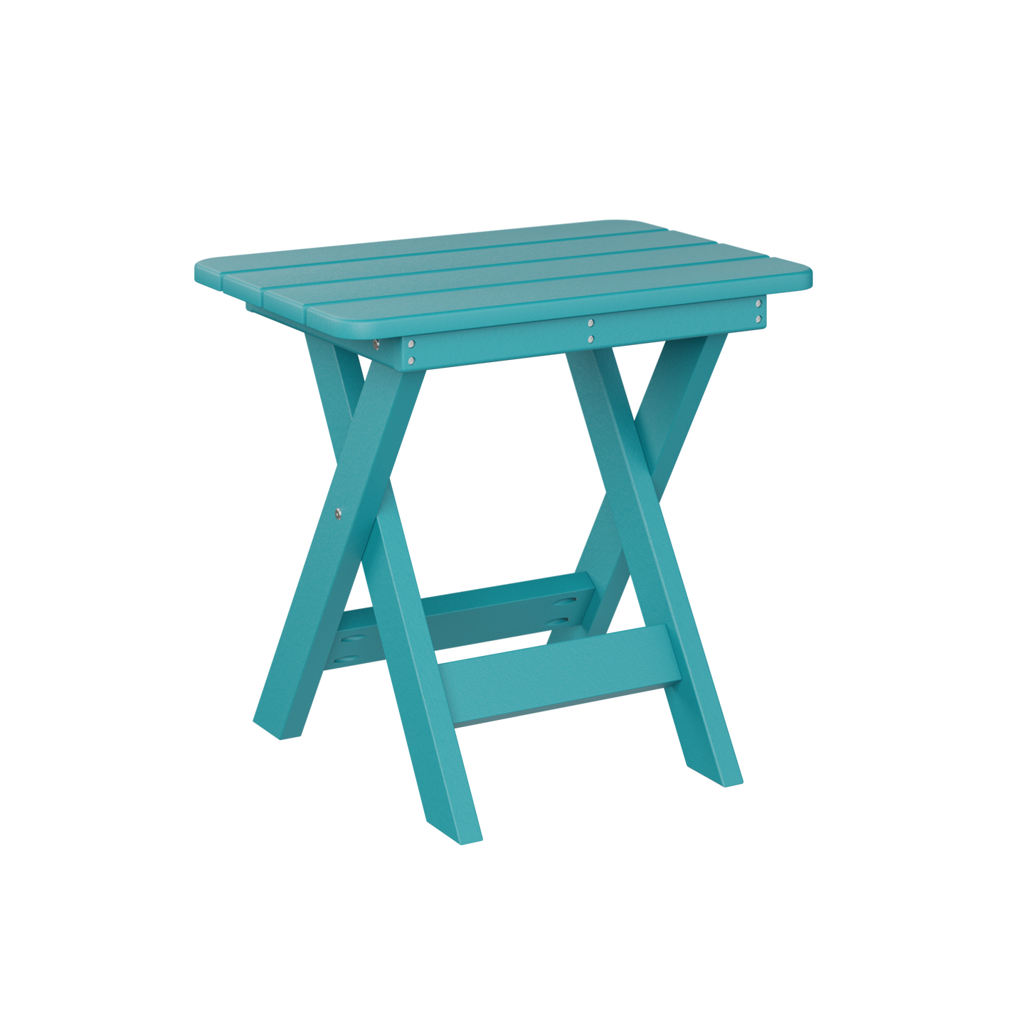 Folding end table - Aruba blue