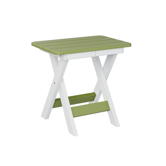 Folding end table - Kiwi green + White