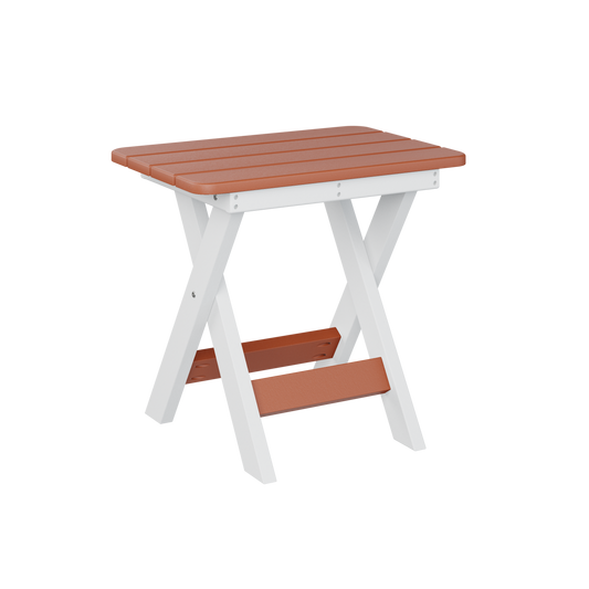 Folding end table - Mango orange + White