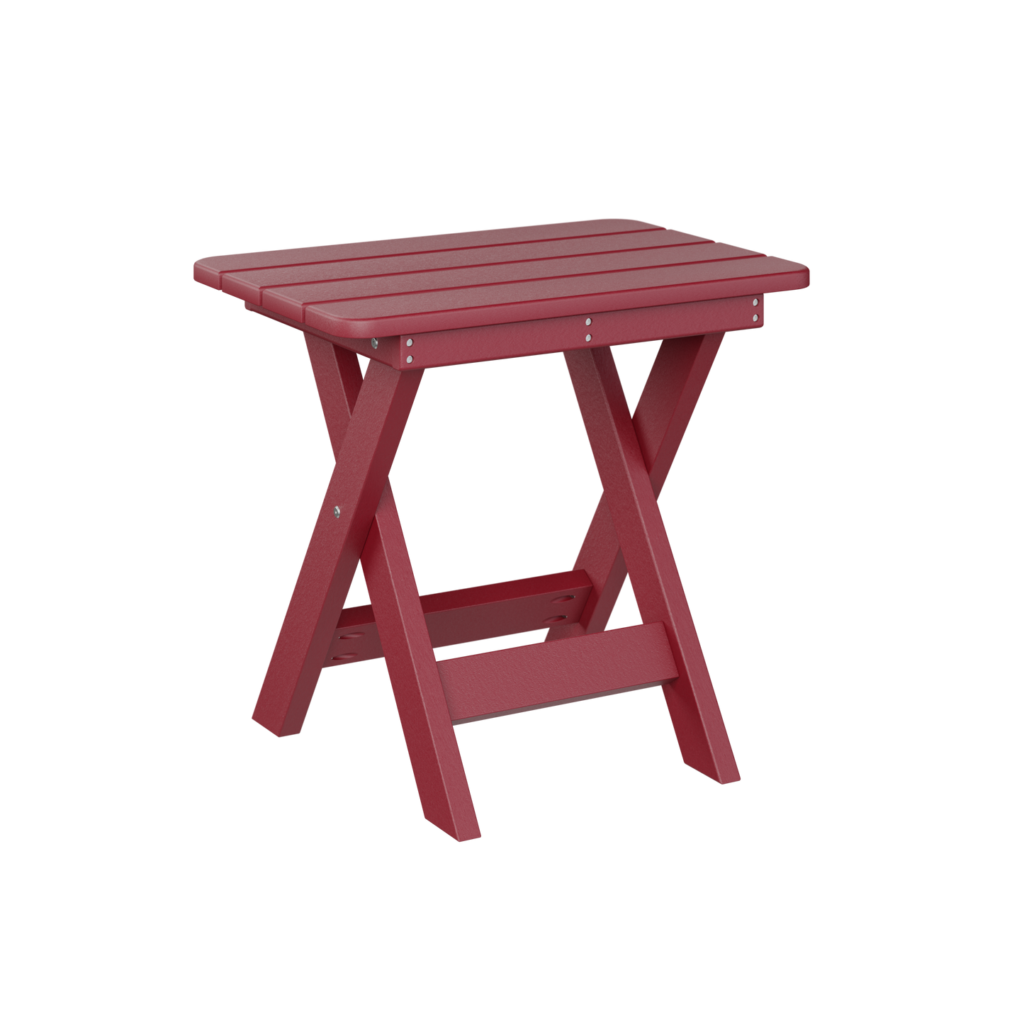 Folding end table - Scarlet red