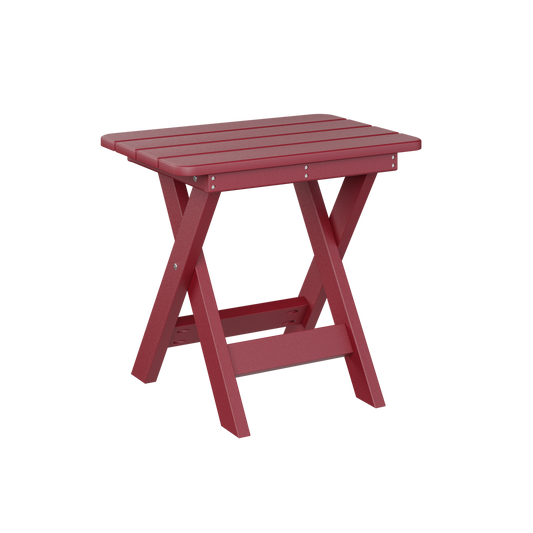 Folding end table - Scarlet red