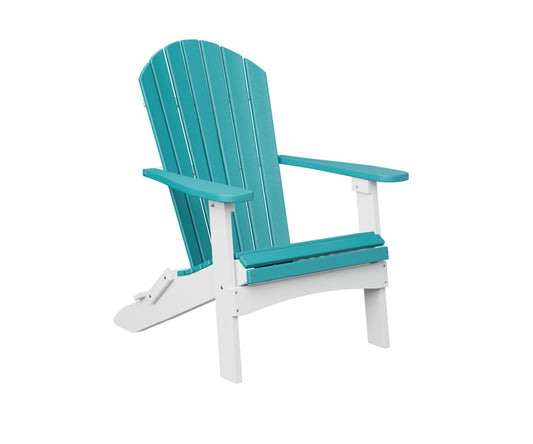 Comfo back folding Adirondack chair - Aruba blue + White