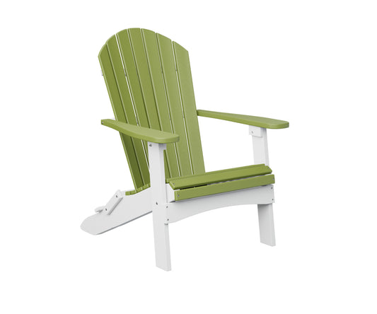 Comfo back folding Adirondack chair - Kiwi green + White