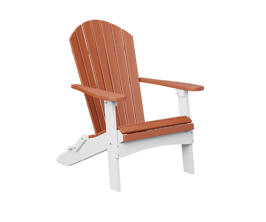 Comfo back folding Adirondack chair - Mango orange + White