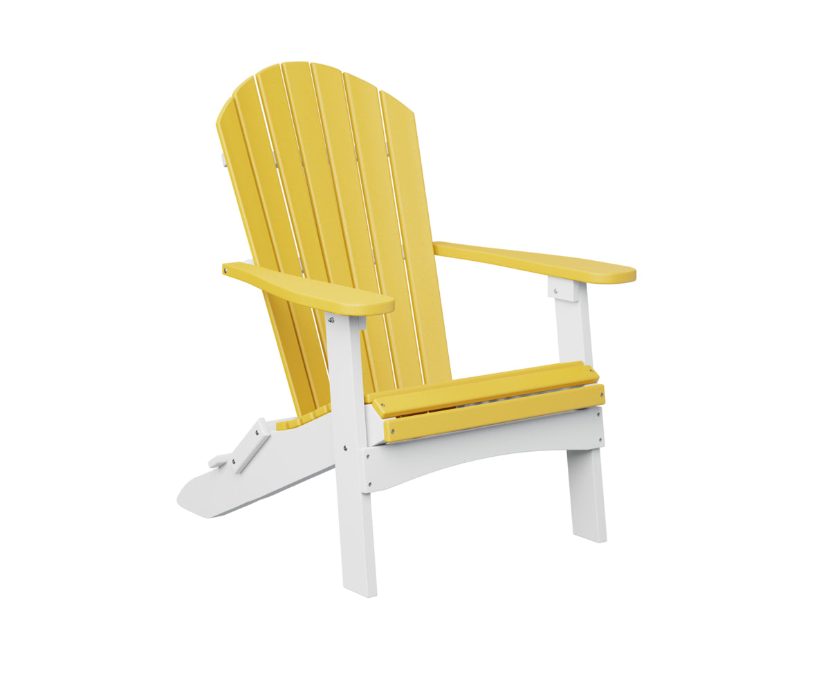 Comfo back folding Adirondack chair - Sunburst yellow + White