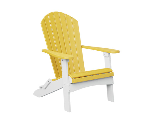 Comfo back folding Adirondack chair - Sunburst yellow + White