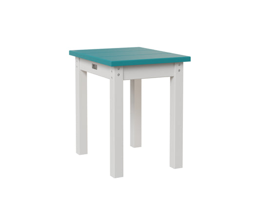 Square end table - Aruba blue + White