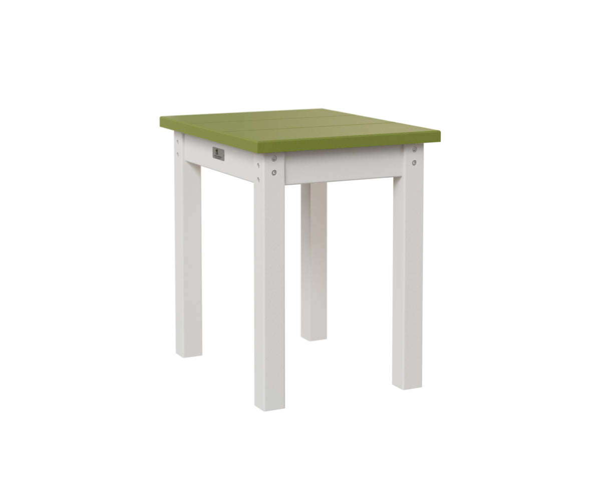 Square end table - Kiwi green + White