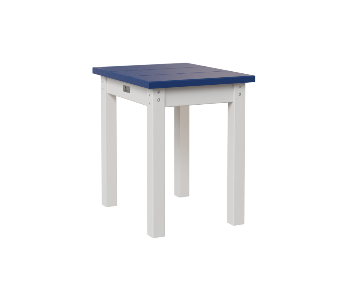 Square end table - Pacific blue + White