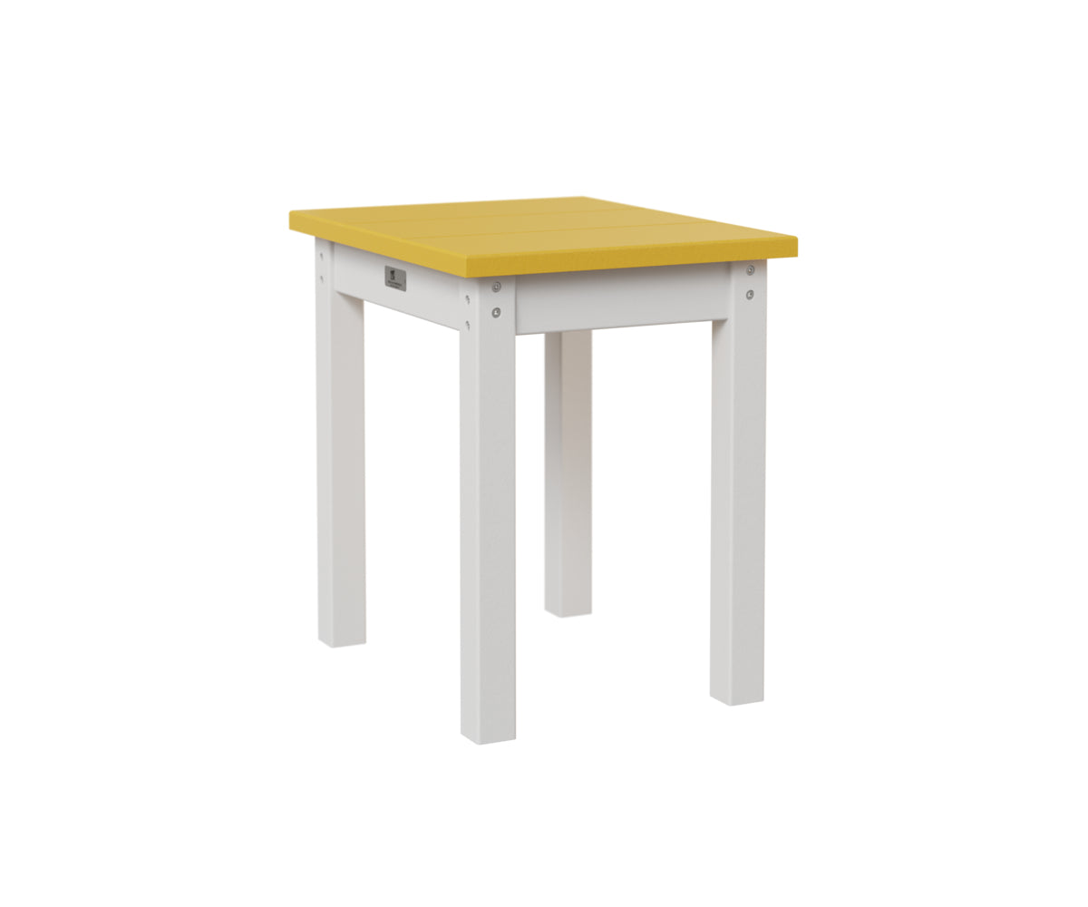Square end table - Sunburst yellow + White