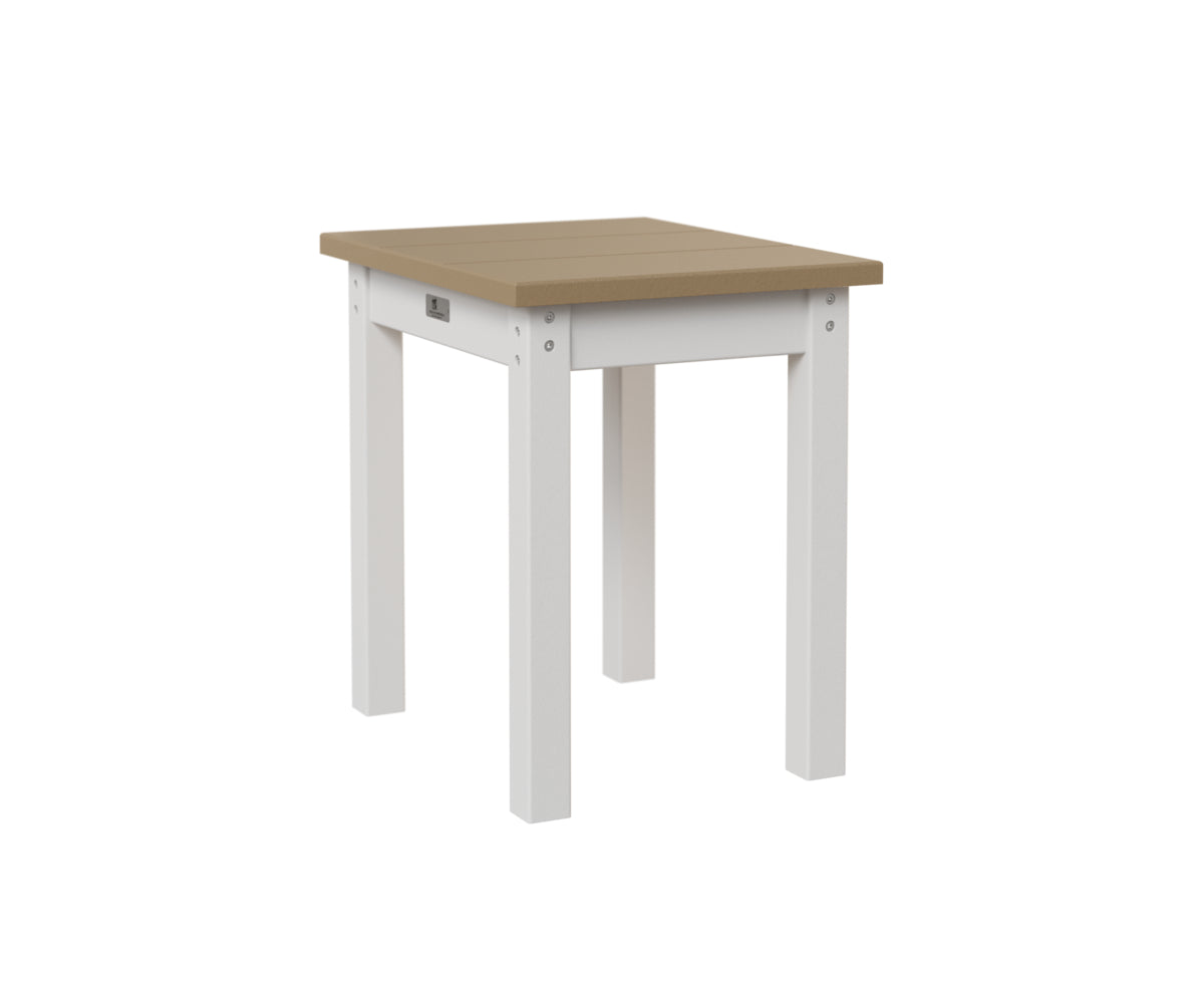 Square end table - Weatherwood + White