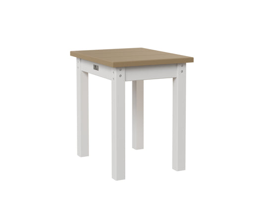 Square end table - Weatherwood + White