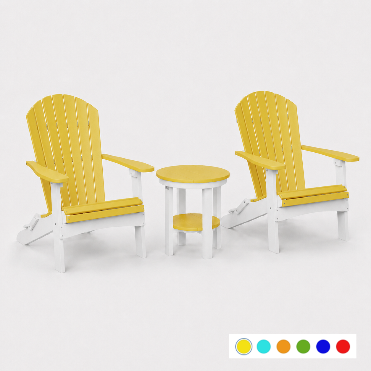 SET 2 Stoelen + Tafel Rond