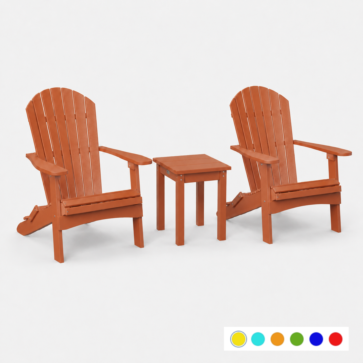 SET 2 Stoelen + Tafel Vierkant